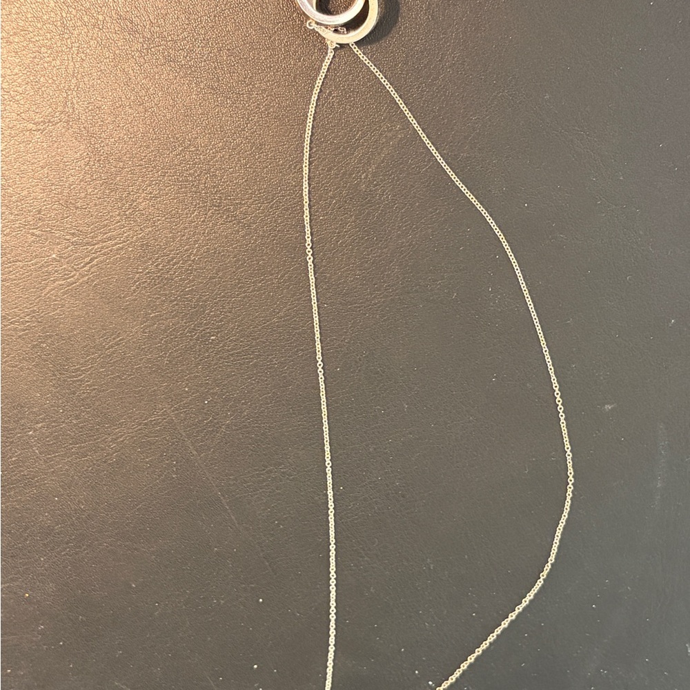 Tiffany Interlocking Ring Sterling Silver Necklace - image 3